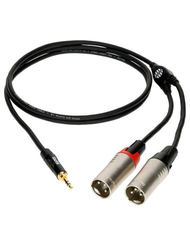 Cordon Mini-Jack  / 2 x XLR 3M Neutrik 1.5m