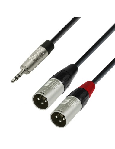 Câble Mini-Jack 3,5 mm stéréo vers 2 x XLR mâle