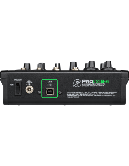 Mackie ProFX6v3 - Mixeur analogique 6 canaux avec USB+ effets , noir