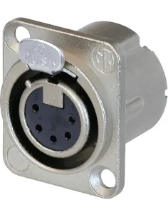 Embase XLR Femelle 5 pôles Nickel